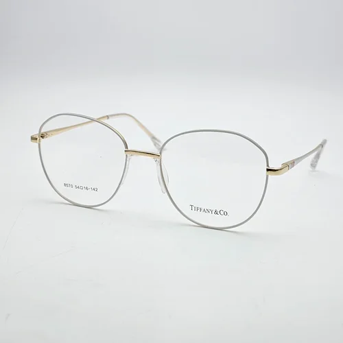 فریم عینک طبی زنانه تیفانی رنگ سفید طلایی