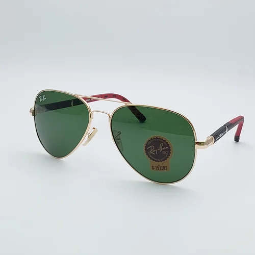 عینک آفتابی ریبن مردانه طرح خلبانی عدسی شیشه رنگ سبز