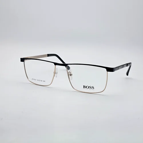 فریم عینک طبی مردانه باس رنگ مشکی طلایی