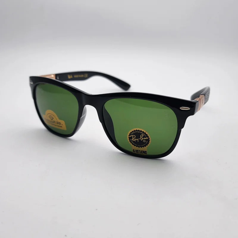 عینک آفتابی مردانه ریبن فراری شیشه سنگ لنز سبز رنگ